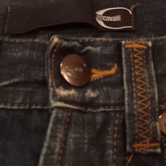 Just Cavalli Distressed Button Fly Jeans - Picture 16 of 16